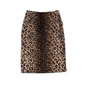 90’s Betsy Johnson Velvet Leopard Print Skirt With Zippered Pockets (P In Guc)